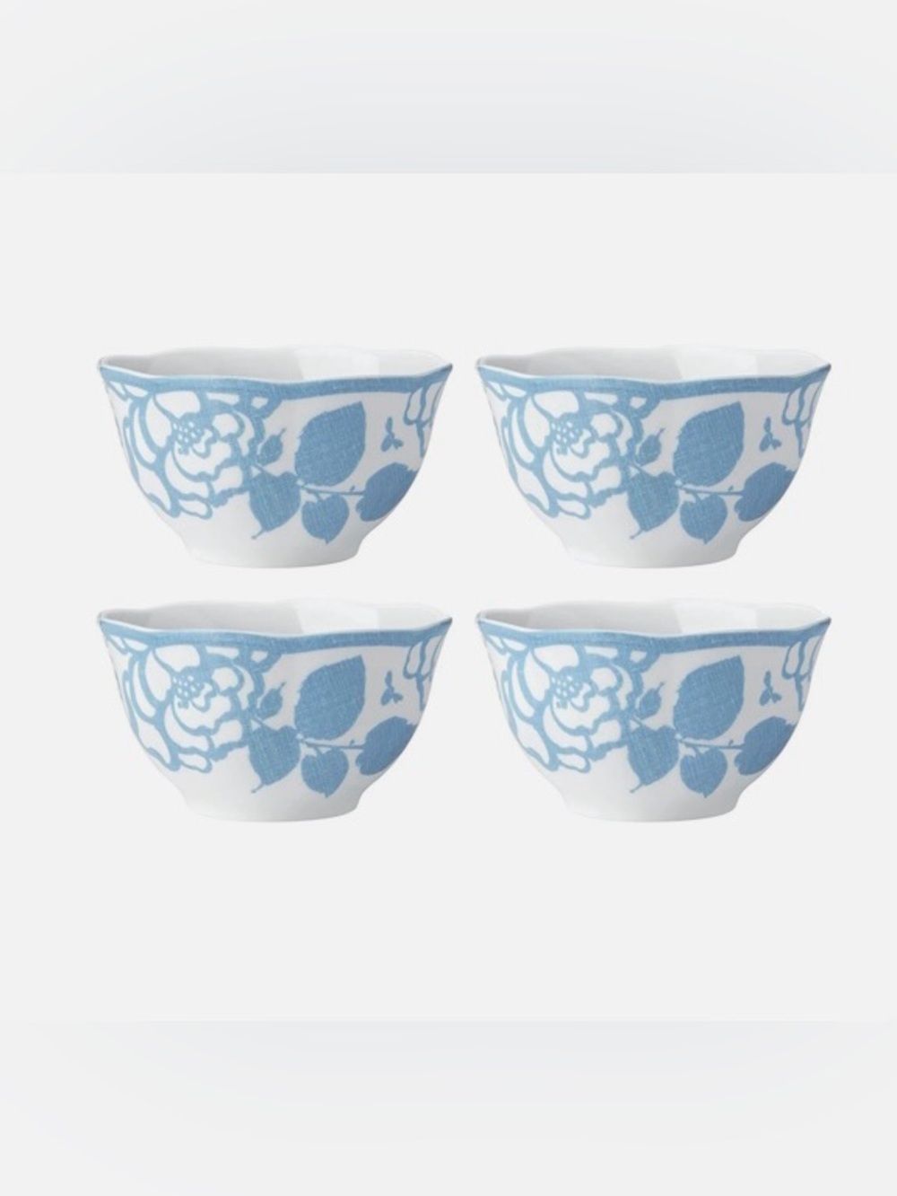 NWT and box Lenox Butterfly Meadow cottage 4 piece rice bowls